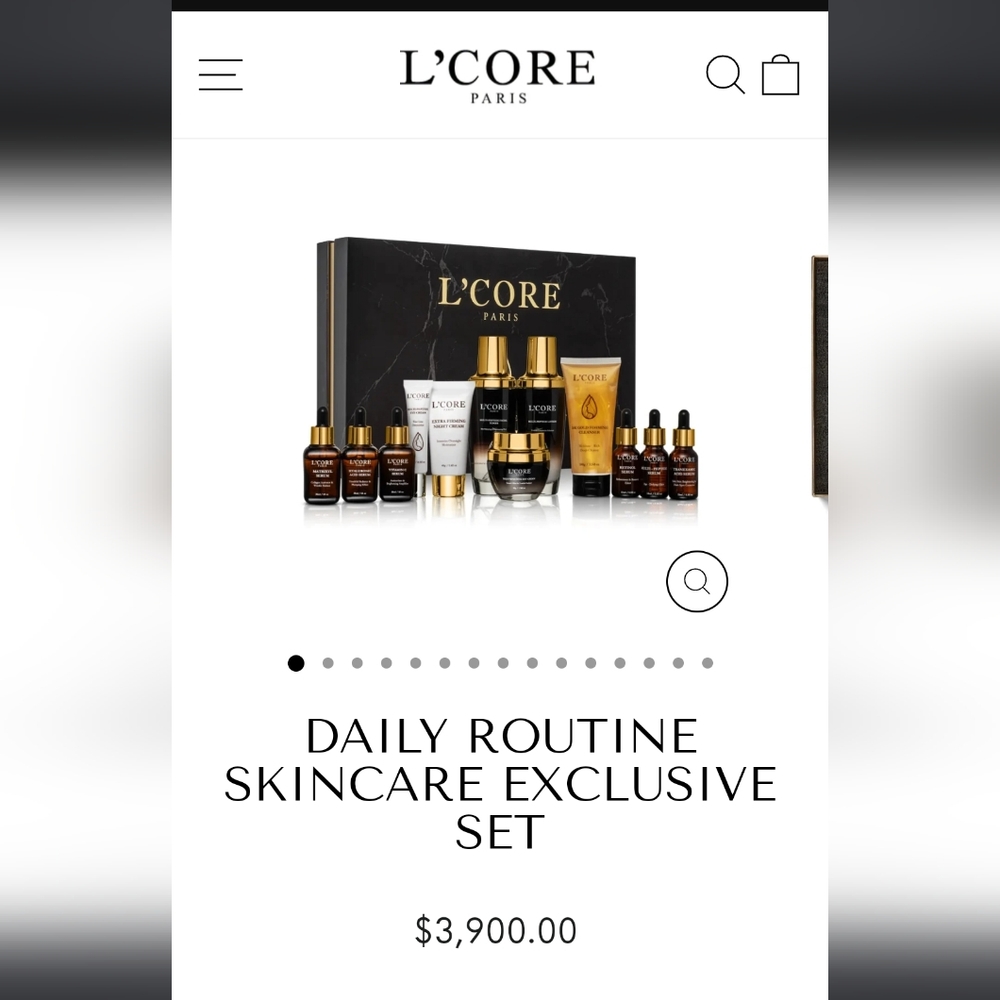 L'Cor Paris DAILY ROUTINE SKINCARE EXCLUSIVE SET $3900 retail